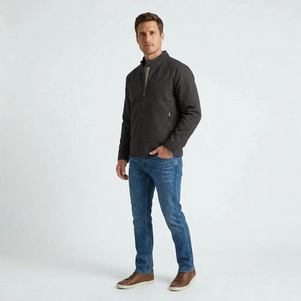 HUMMER MENS PU COATED LONG SLEEVE JACKET H0077
