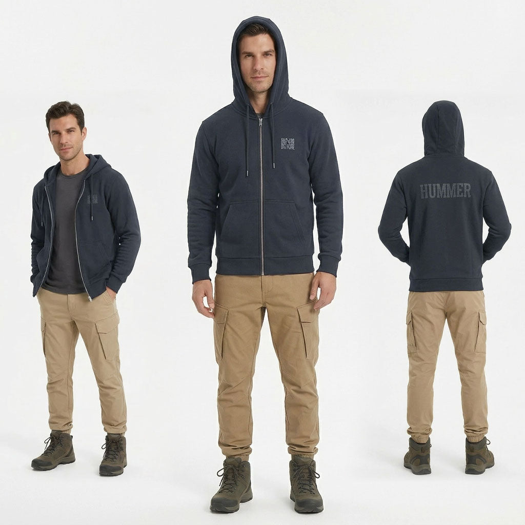 HUMMER MENS LONG SLEEVE HOODED JACKET H0081