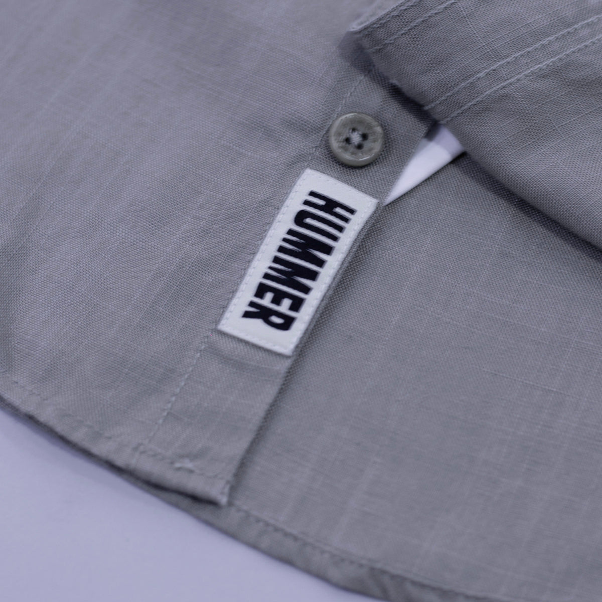 HUMMER MENS STAND COLLAR LONG SLEEVE SHIRT [SMART FIT] H0125