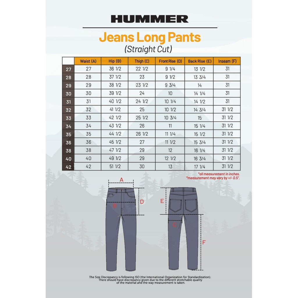 HUMMER JEANS LONG PANTS [STRAIGHT CUT] H0031