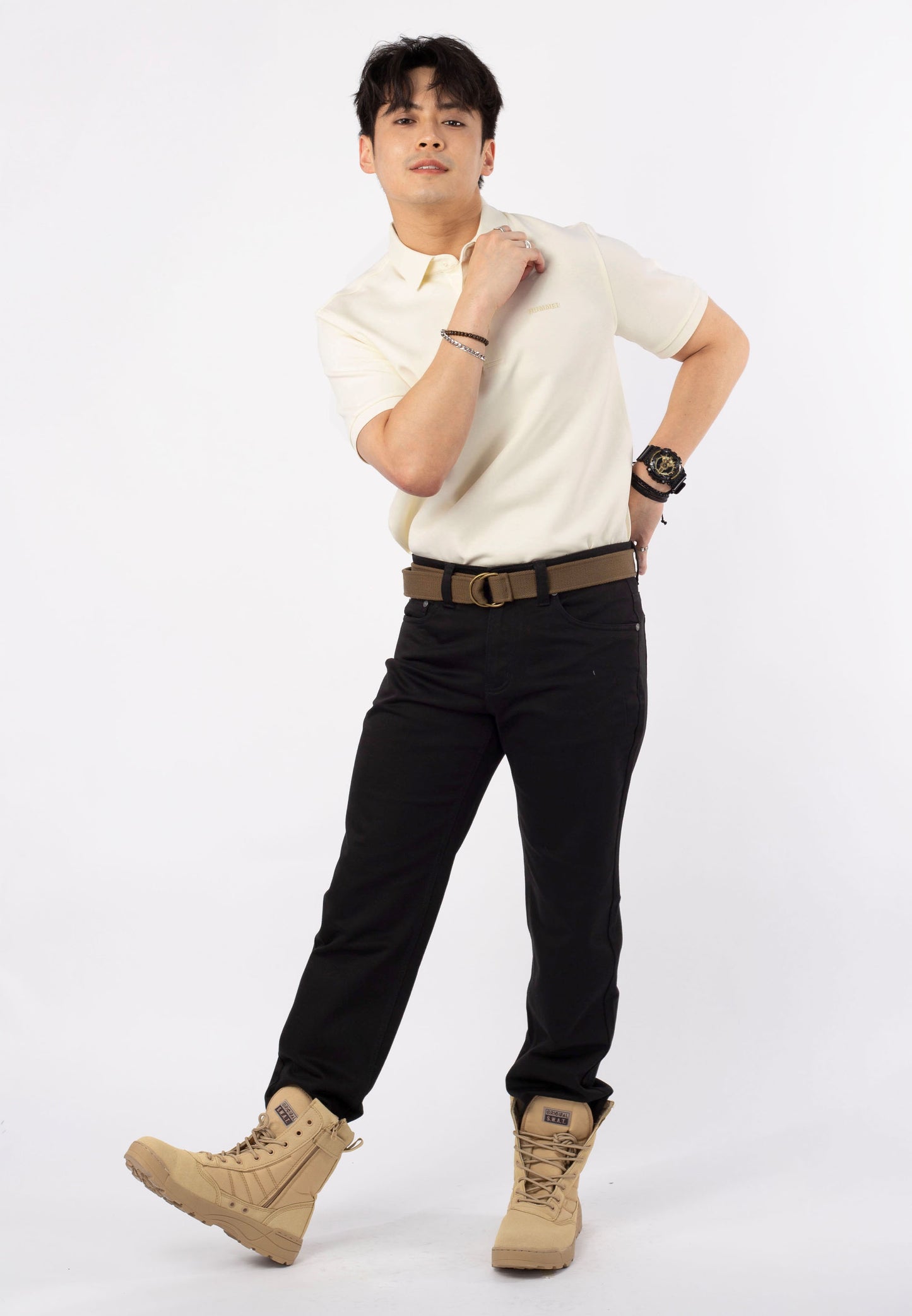 HUMMER SHORT SLEEVE POLO T SHIRT [SLIM FIT] H0030