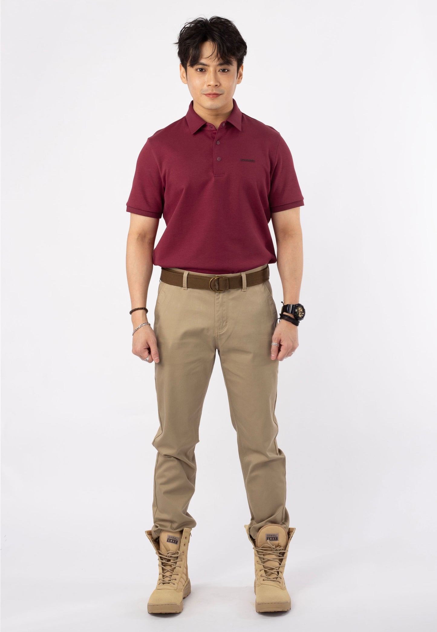 HUMMER SHORT SLEEVE POLO T SHIRT [SLIM FIT] H0030