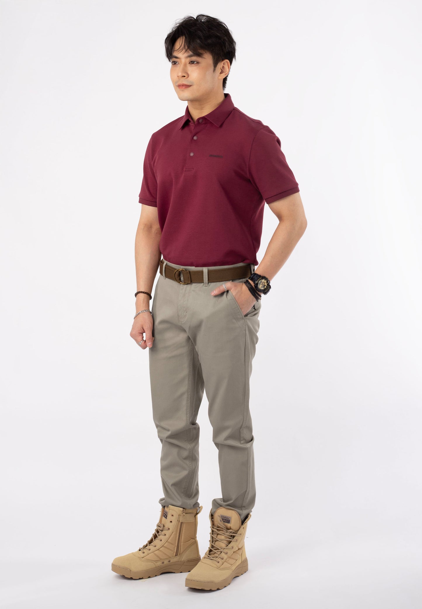 HUMMER SHORT SLEEVE POLO T SHIRT [SLIM FIT] H0030