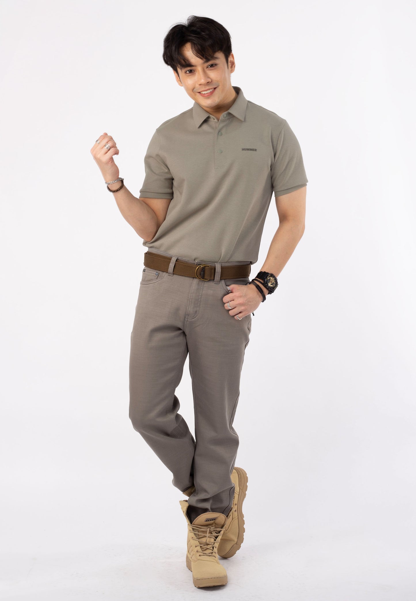 HUMMER SHORT SLEEVE POLO T SHIRT [SLIM FIT] H0030