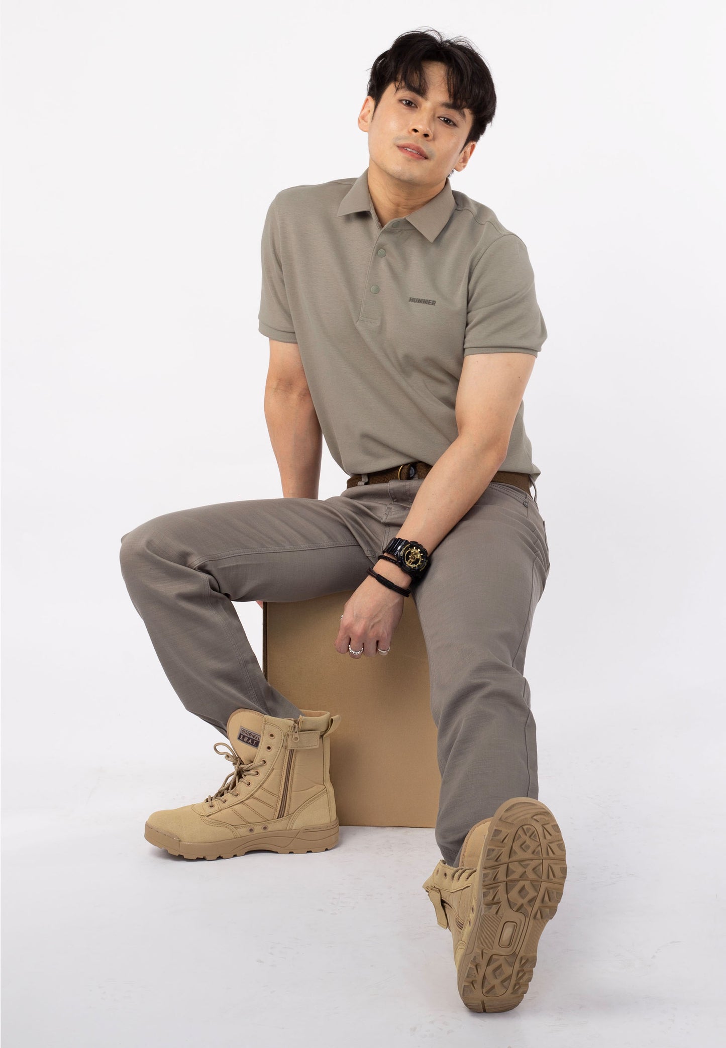 HUMMER SHORT SLEEVE POLO T SHIRT [SLIM FIT] H0030