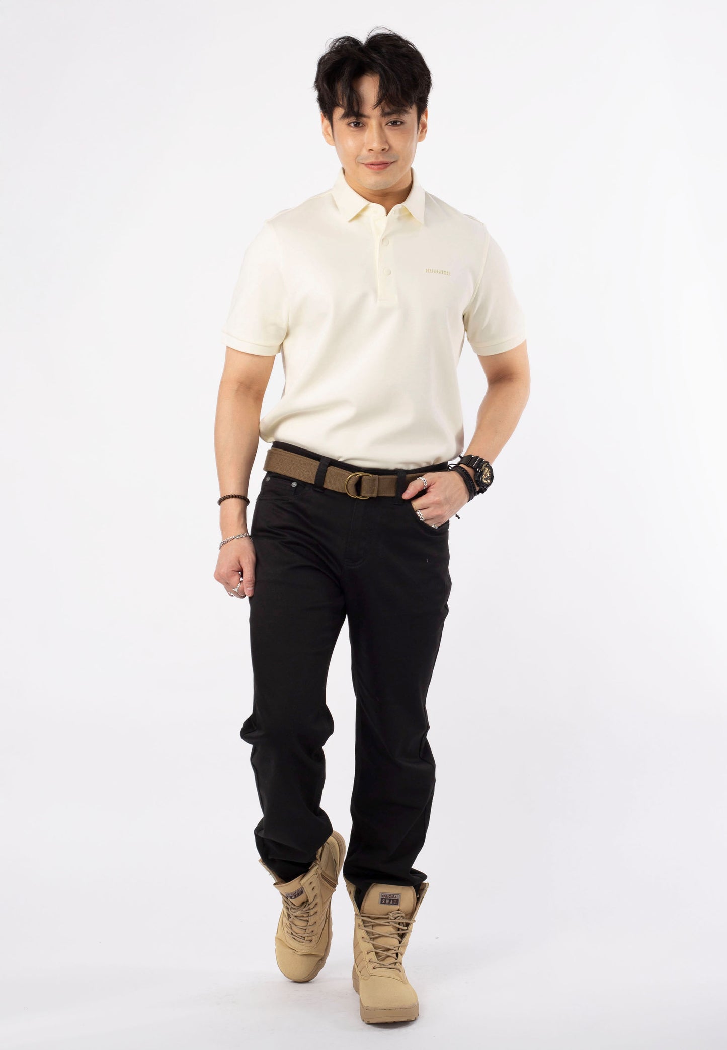 HUMMER SHORT SLEEVE POLO T SHIRT [SLIM FIT] H0030
