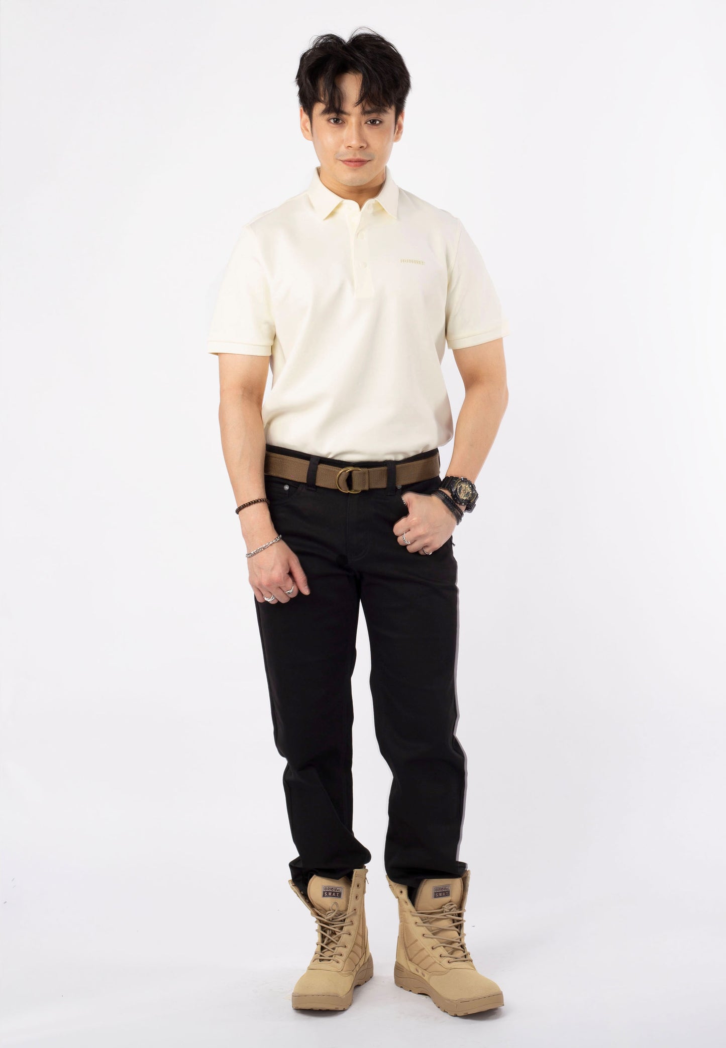 HUMMER SHORT SLEEVE POLO T SHIRT [SLIM FIT] H0030
