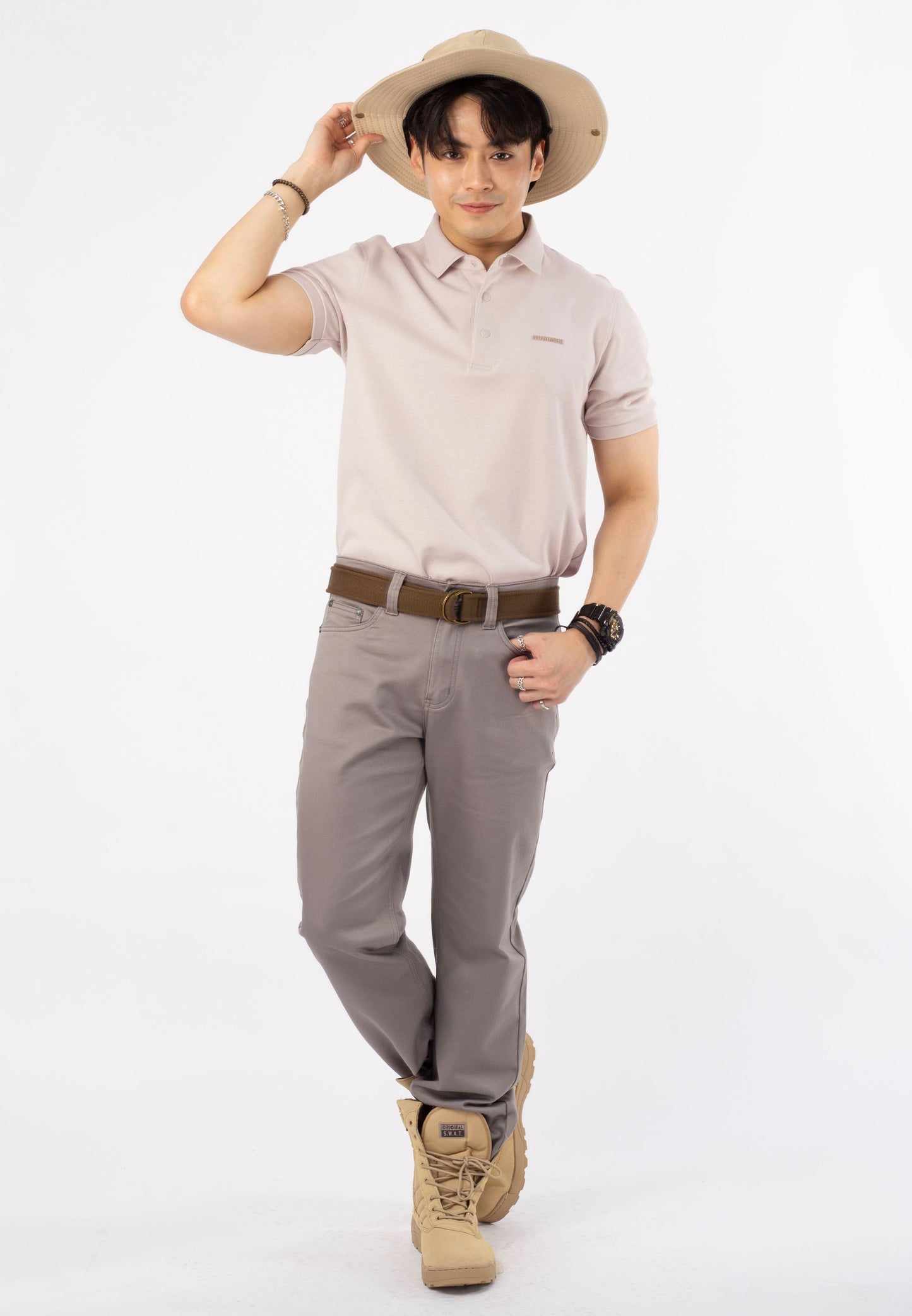 HUMMER SHORT SLEEVE POLO T SHIRT [SLIM FIT] H0030
