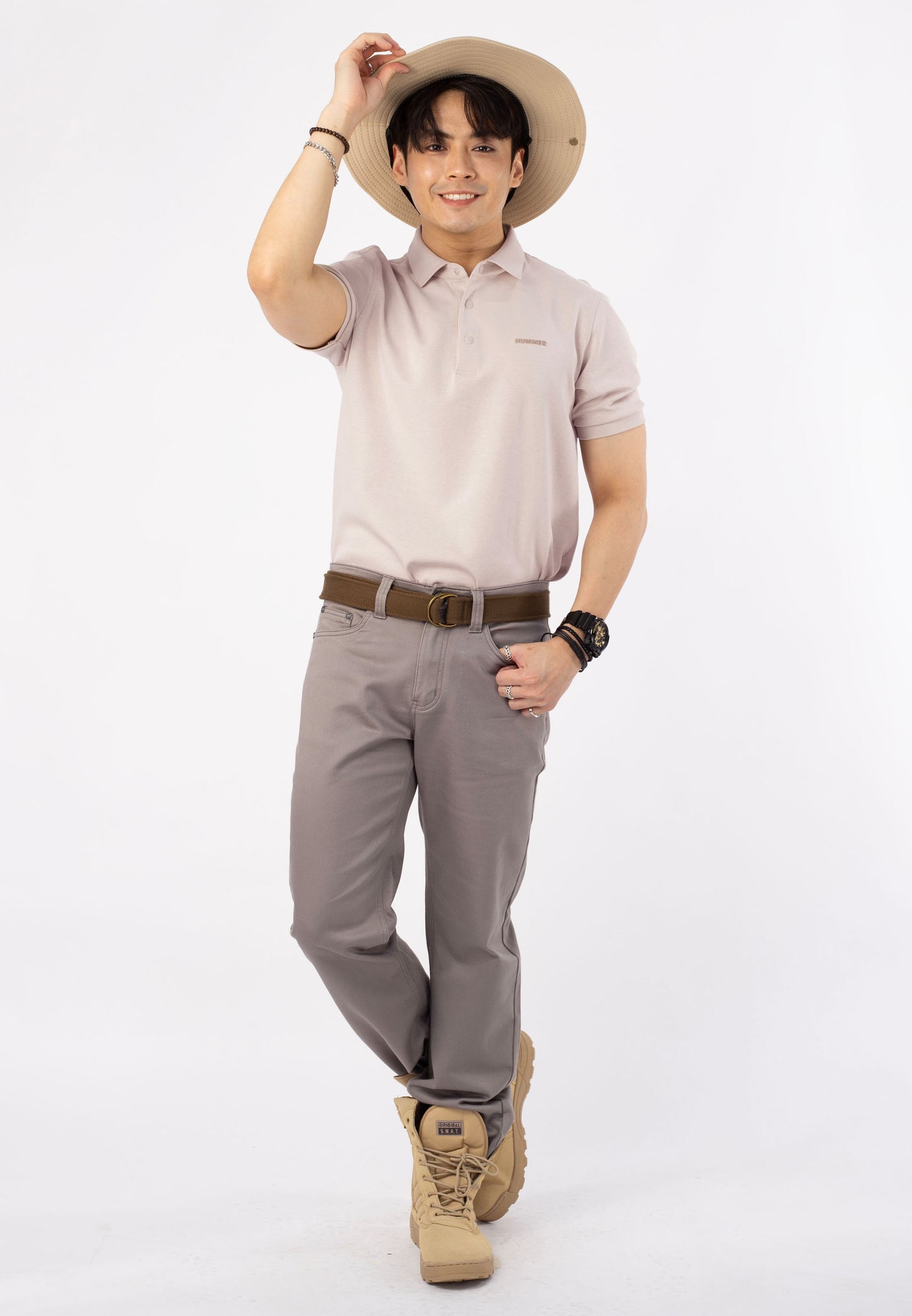HUMMER SHORT SLEEVE POLO T SHIRT [SLIM FIT] H0030