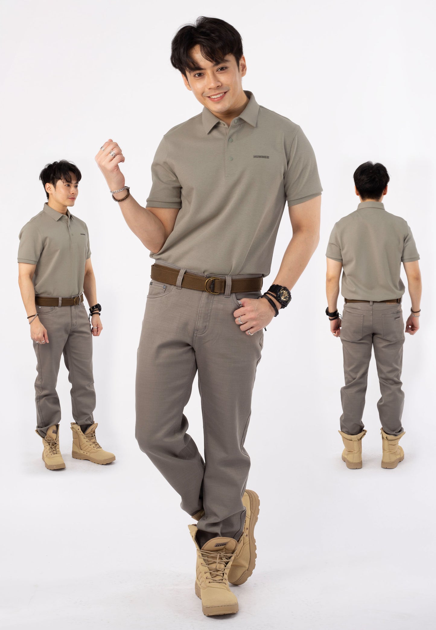 HUMMER SHORT SLEEVE POLO T SHIRT [SLIM FIT] H0030