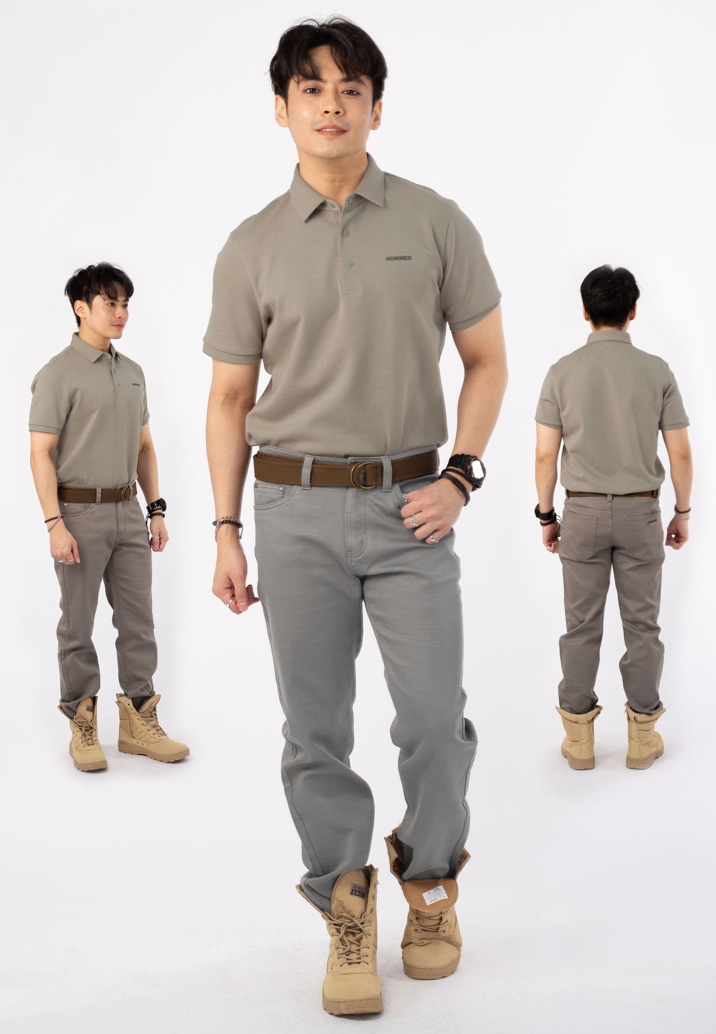 HUMMER SHORT SLEEVE POLO T SHIRT [SLIM FIT] H0030