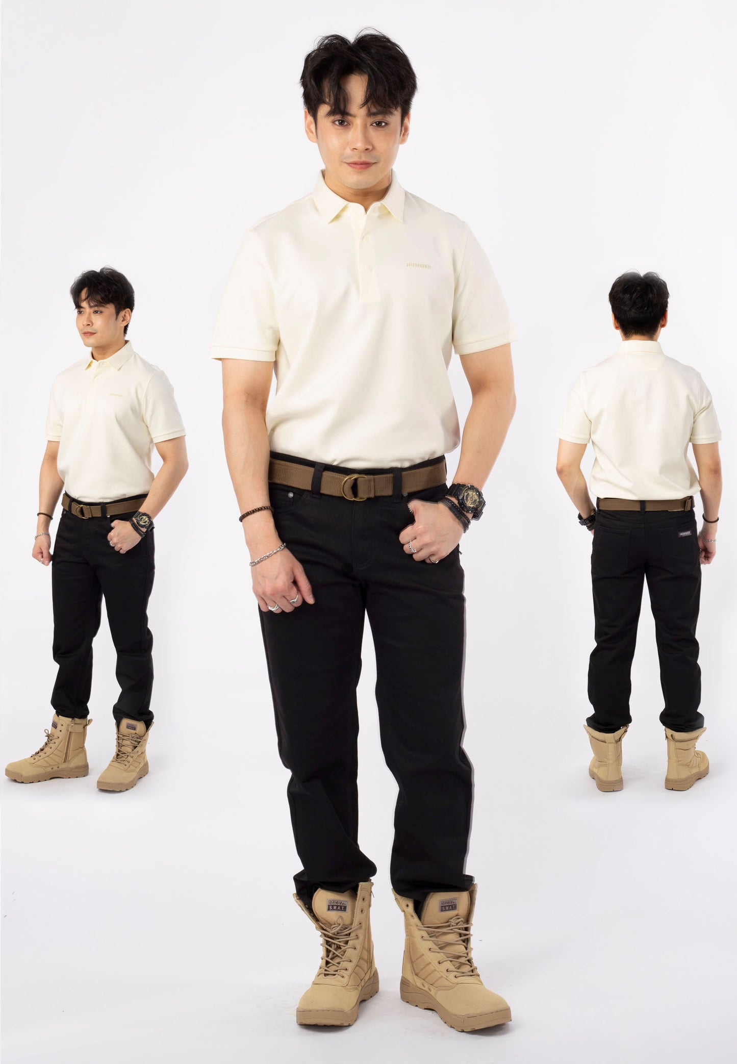 HUMMER SHORT SLEEVE POLO T SHIRT [SLIM FIT] H0030