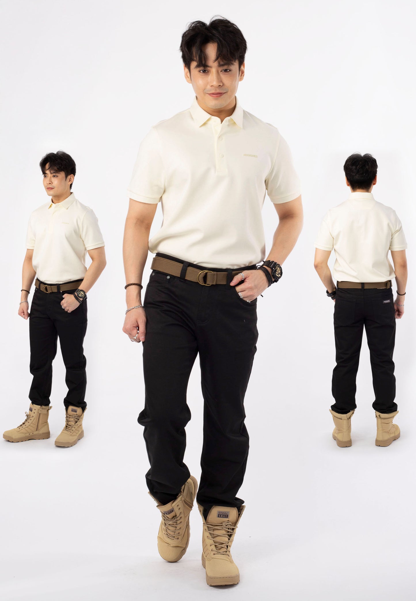 HUMMER SHORT SLEEVE POLO T SHIRT [SLIM FIT] H0030