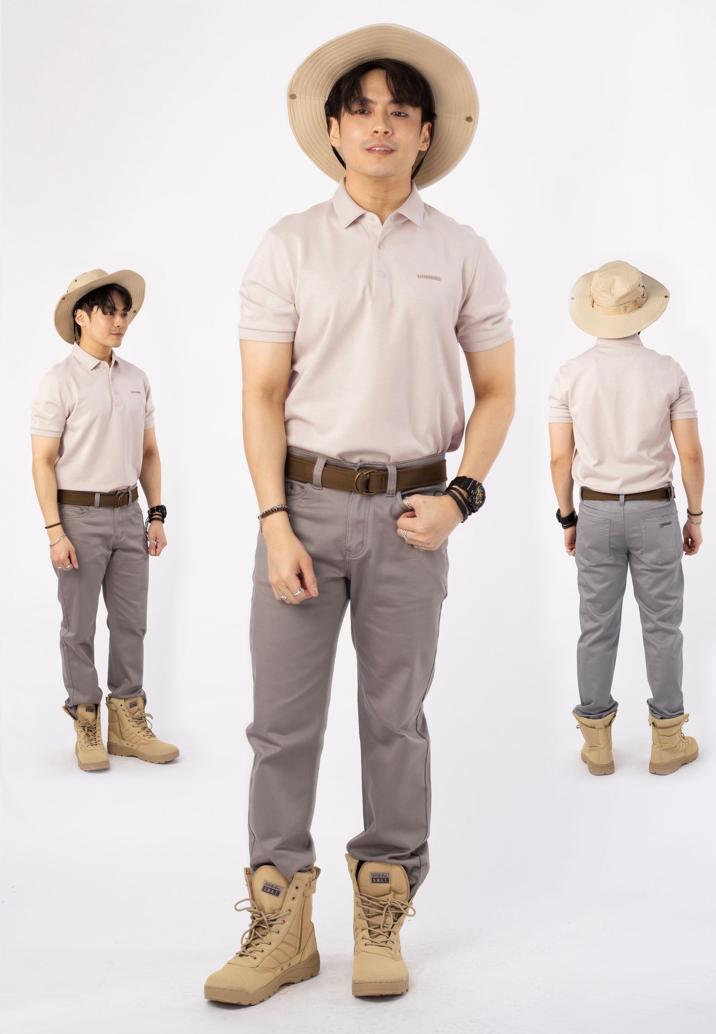 HUMMER SHORT SLEEVE POLO T SHIRT [SLIM FIT] H0030