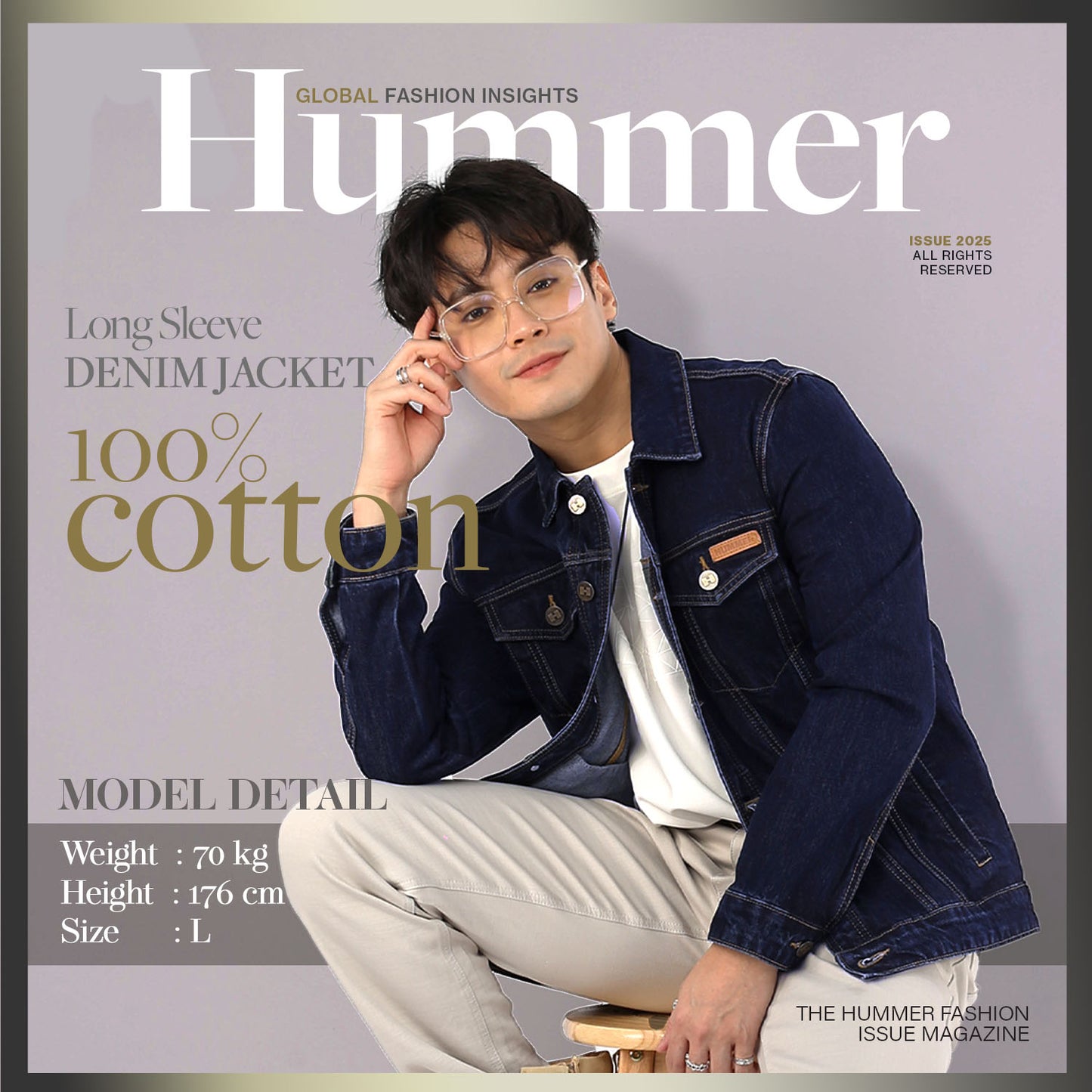 HUMMER LONG SLEEVE DENIM JACKET H0018