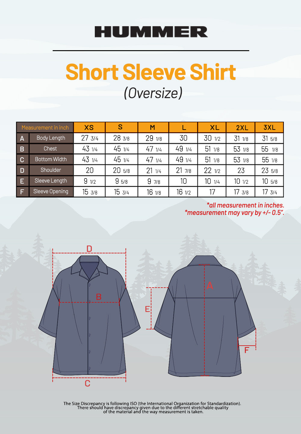 HUMMER SHORT SLEEVE SHIRT [OVERSIZE] H0012