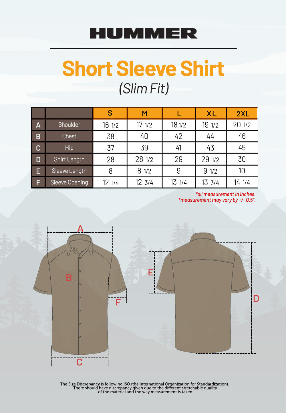 HUMMER SHORT SLEEVE SHIRT [SLIM FIT] H0010
