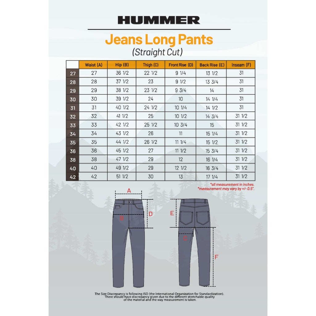 HUMMER JEANS LONG PANTS [STRAIGHT CUT] H0034