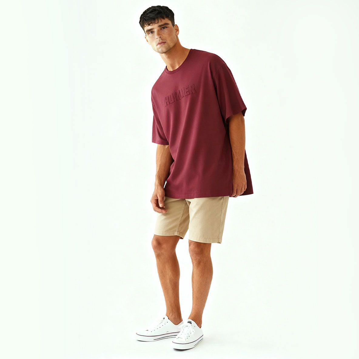 HUMMER SHORT SLEEVE ROUND NECK T SHIRT [OVERSIZE] H0025
