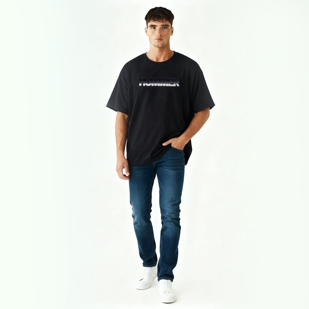 HUMMER SHORT SLEEVE ROUND NECK T SHIRT [OVERSIZE] H0025