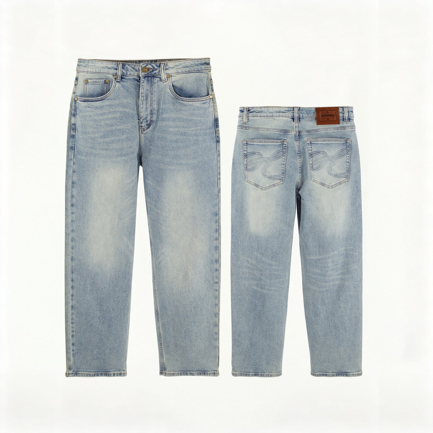 HUMMER MENS JEAN LONG PANTS [WIDE STRAIGHT] H0038