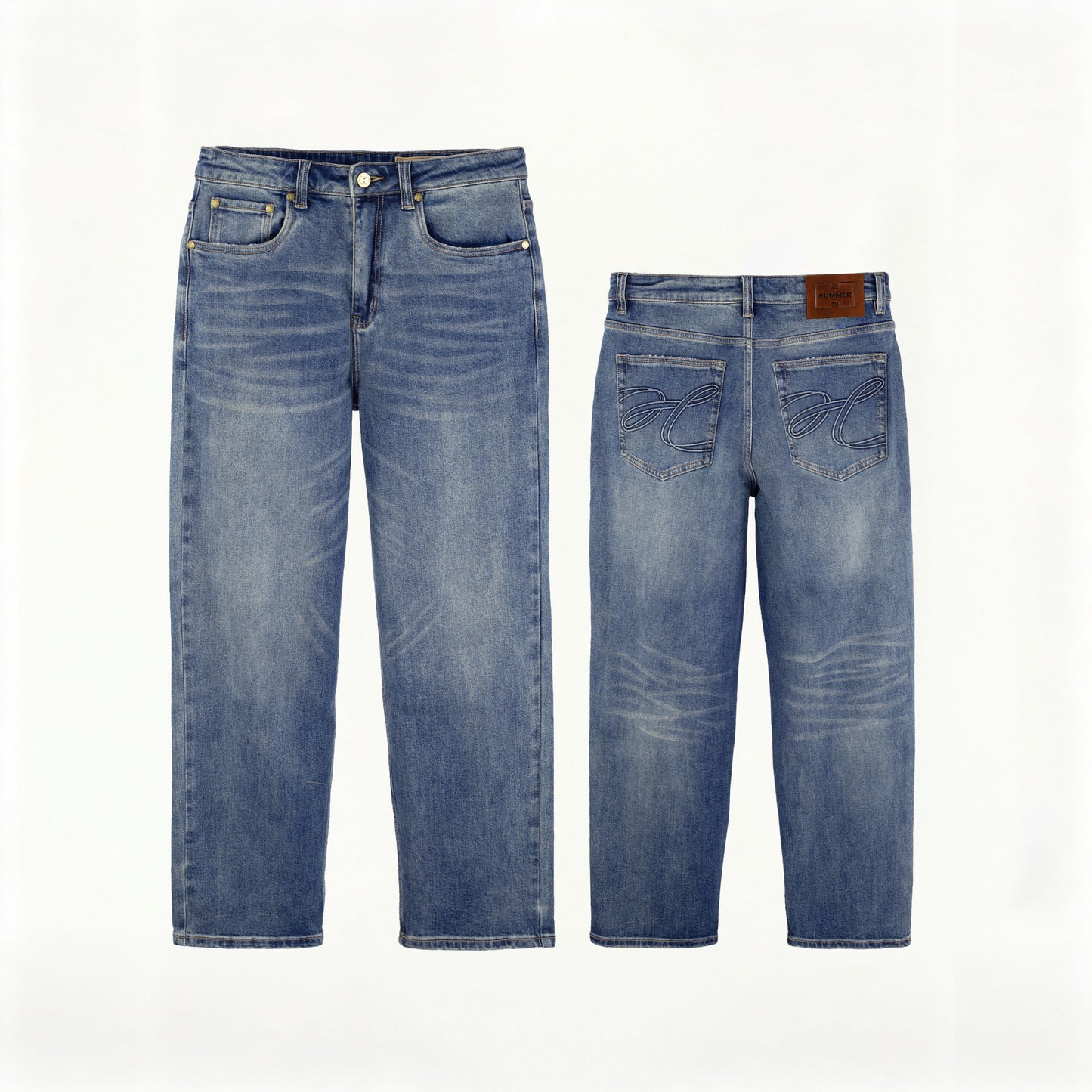 HUMMER MENS JEAN LONG PANTS [WIDE STRAIGHT] H0038