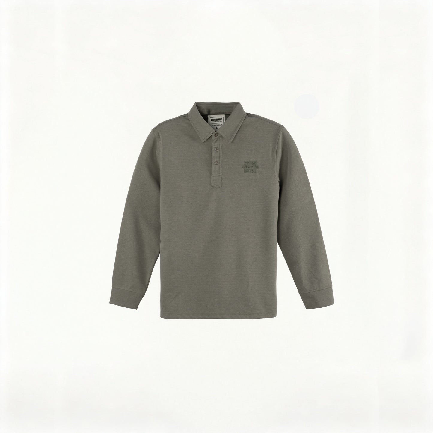 HUMMER MENS LONG SLEEVE POLO T SHIRT [FREE CUT] H0073
