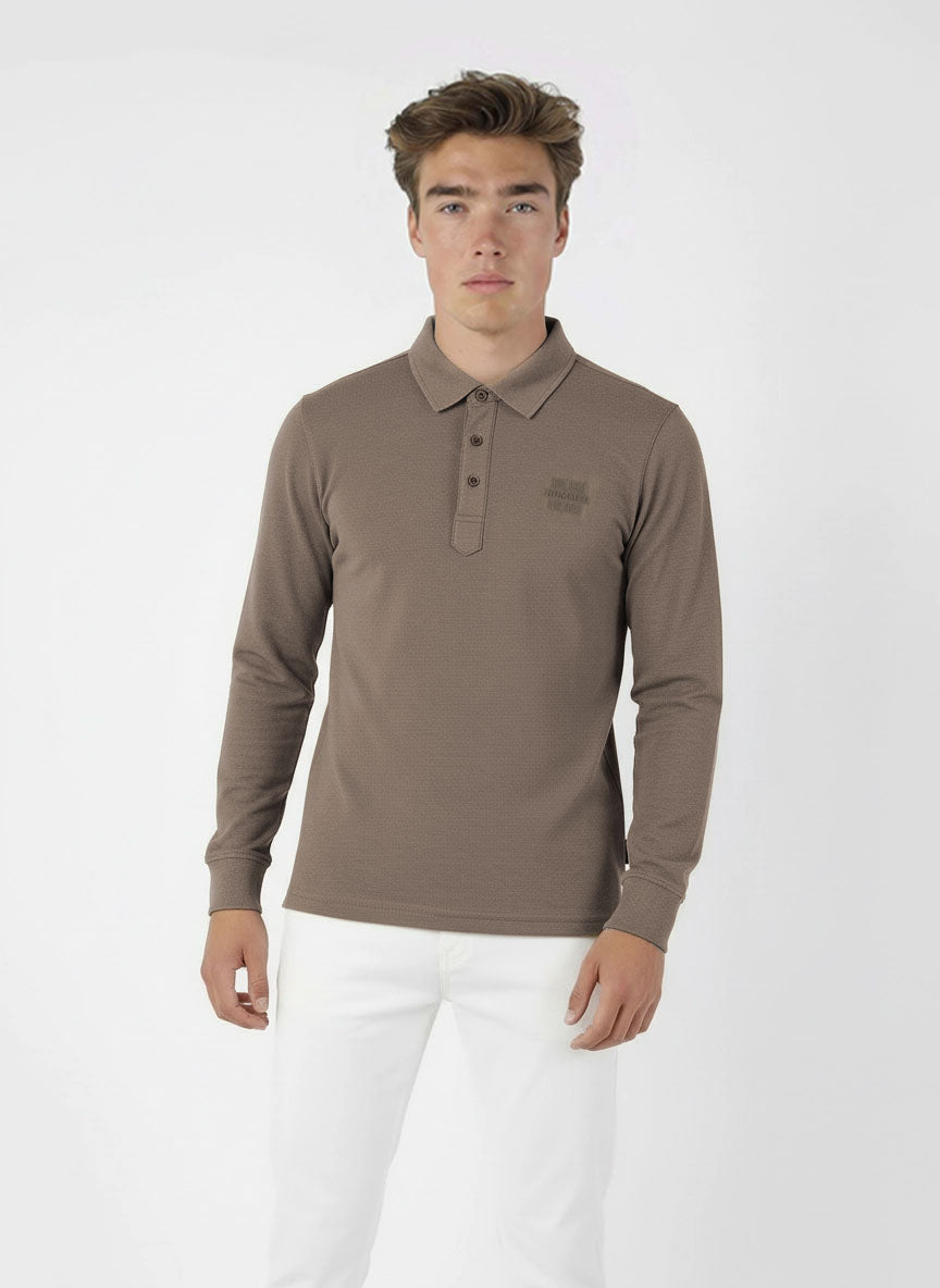 HUMMER MENS LONG SLEEVE POLO T SHIRT [FREE CUT] H0073