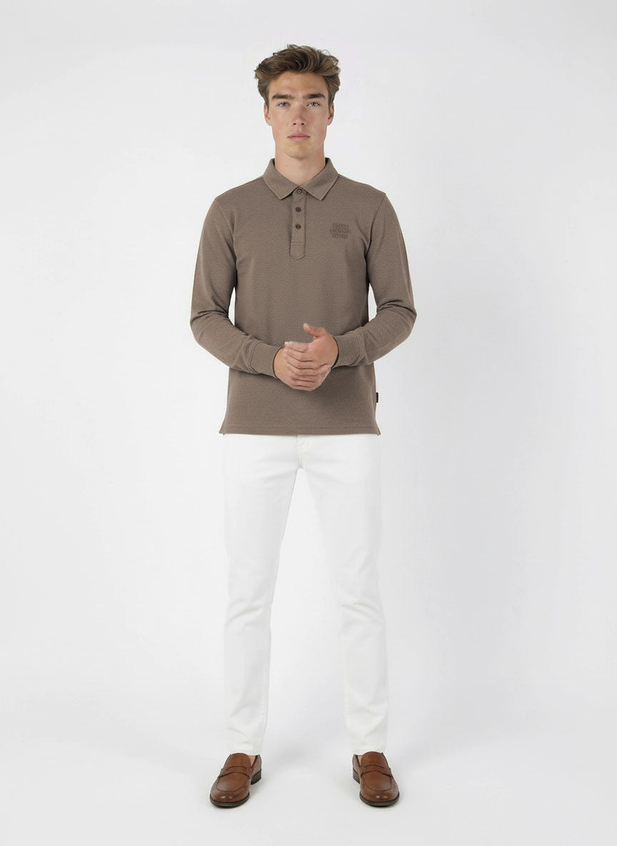 HUMMER MENS LONG SLEEVE POLO T SHIRT [FREE CUT] H0073