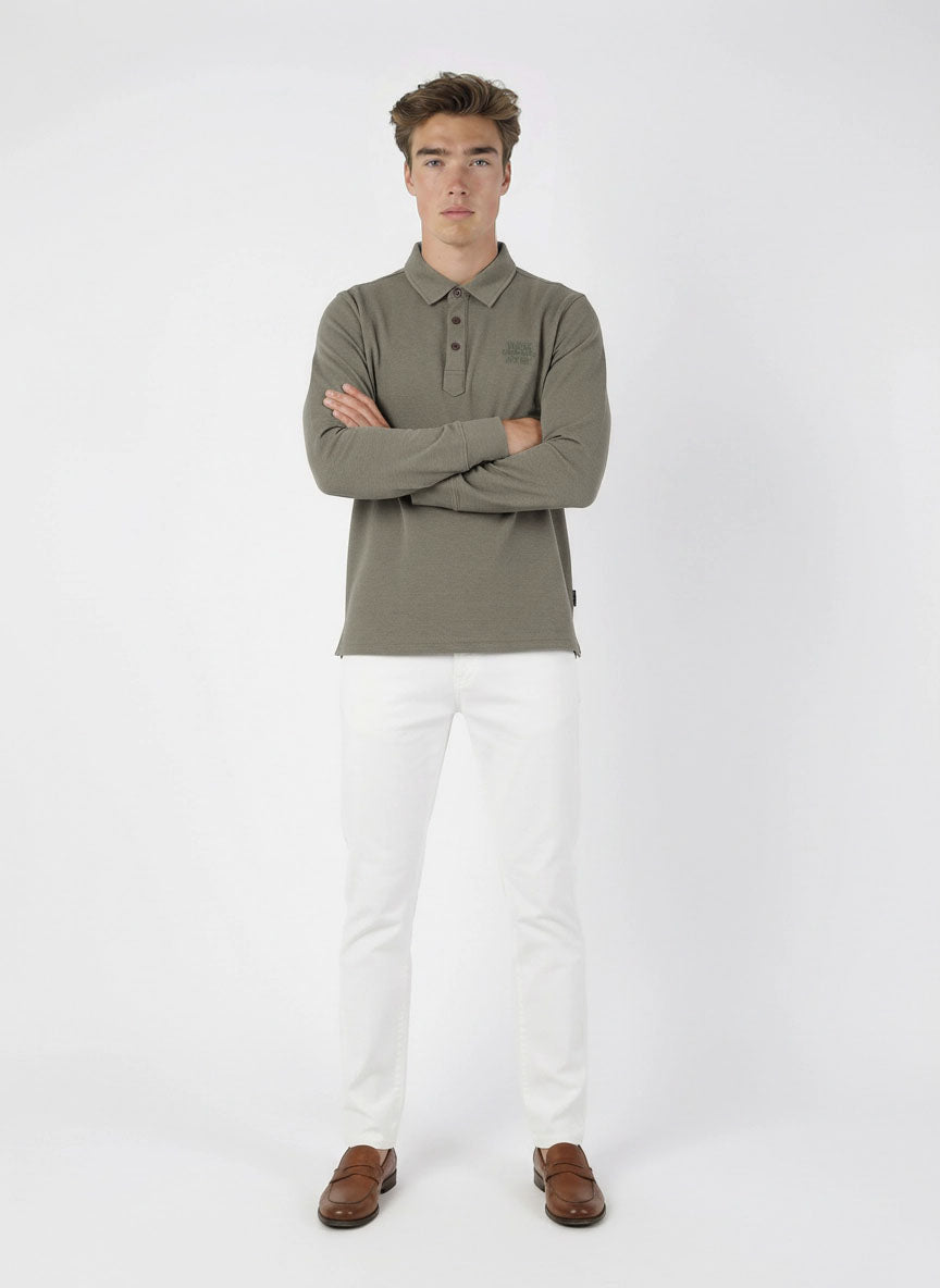 HUMMER MENS LONG SLEEVE POLO T SHIRT [FREE CUT] H0073