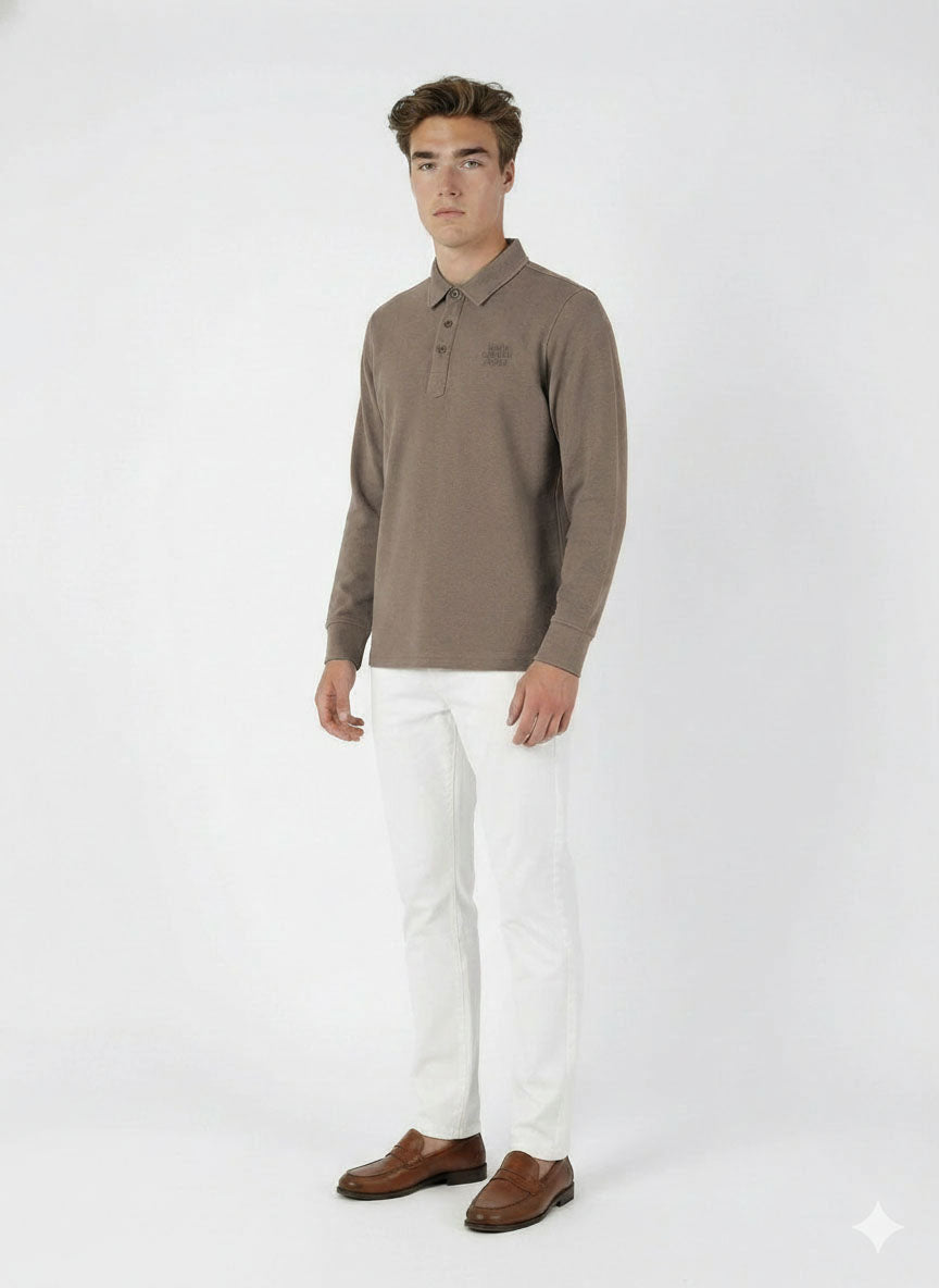 HUMMER MENS LONG SLEEVE POLO T SHIRT [FREE CUT] H0073
