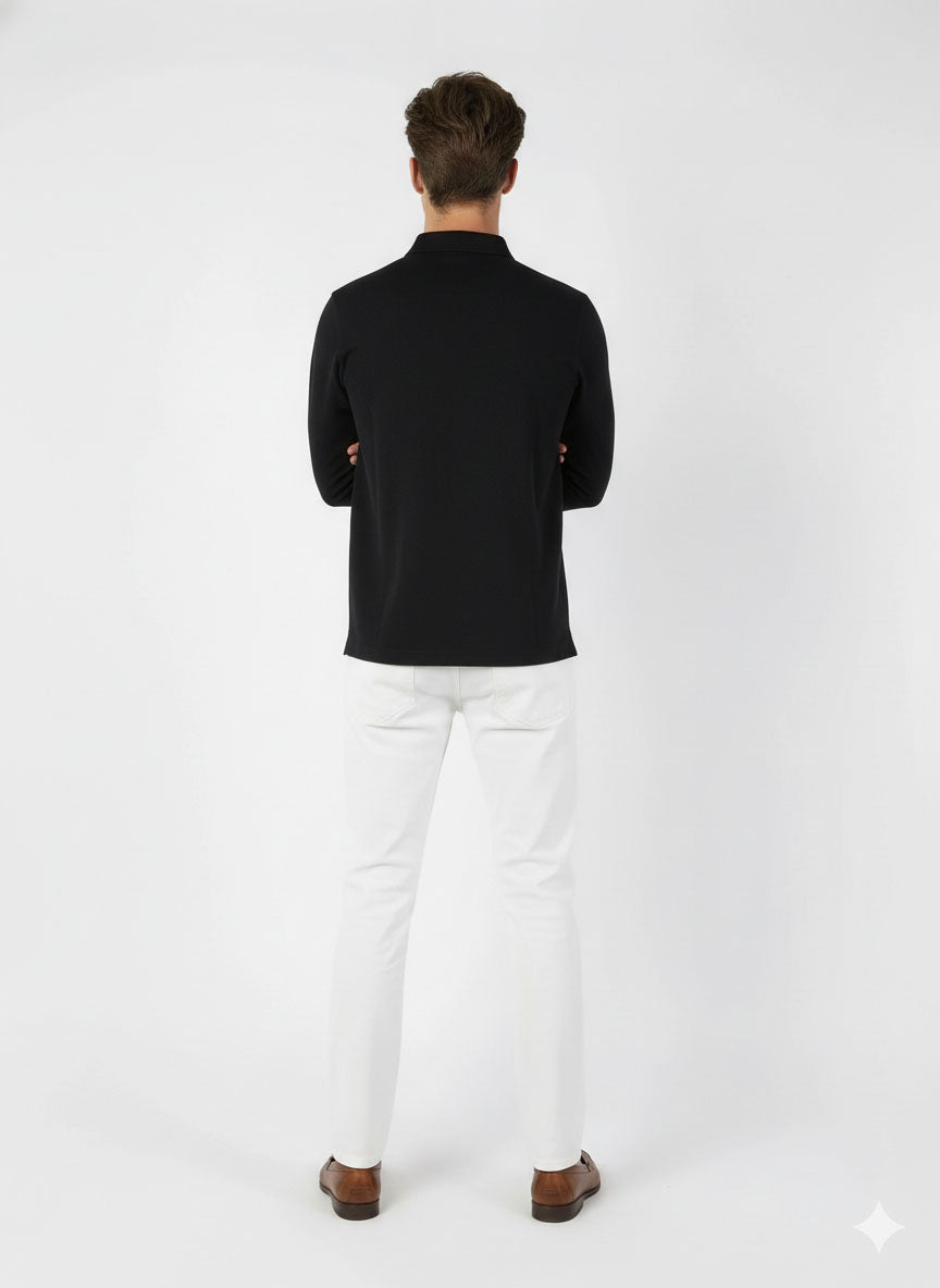 HUMMER MENS LONG SLEEVE POLO T SHIRT [FREE CUT] H0073
