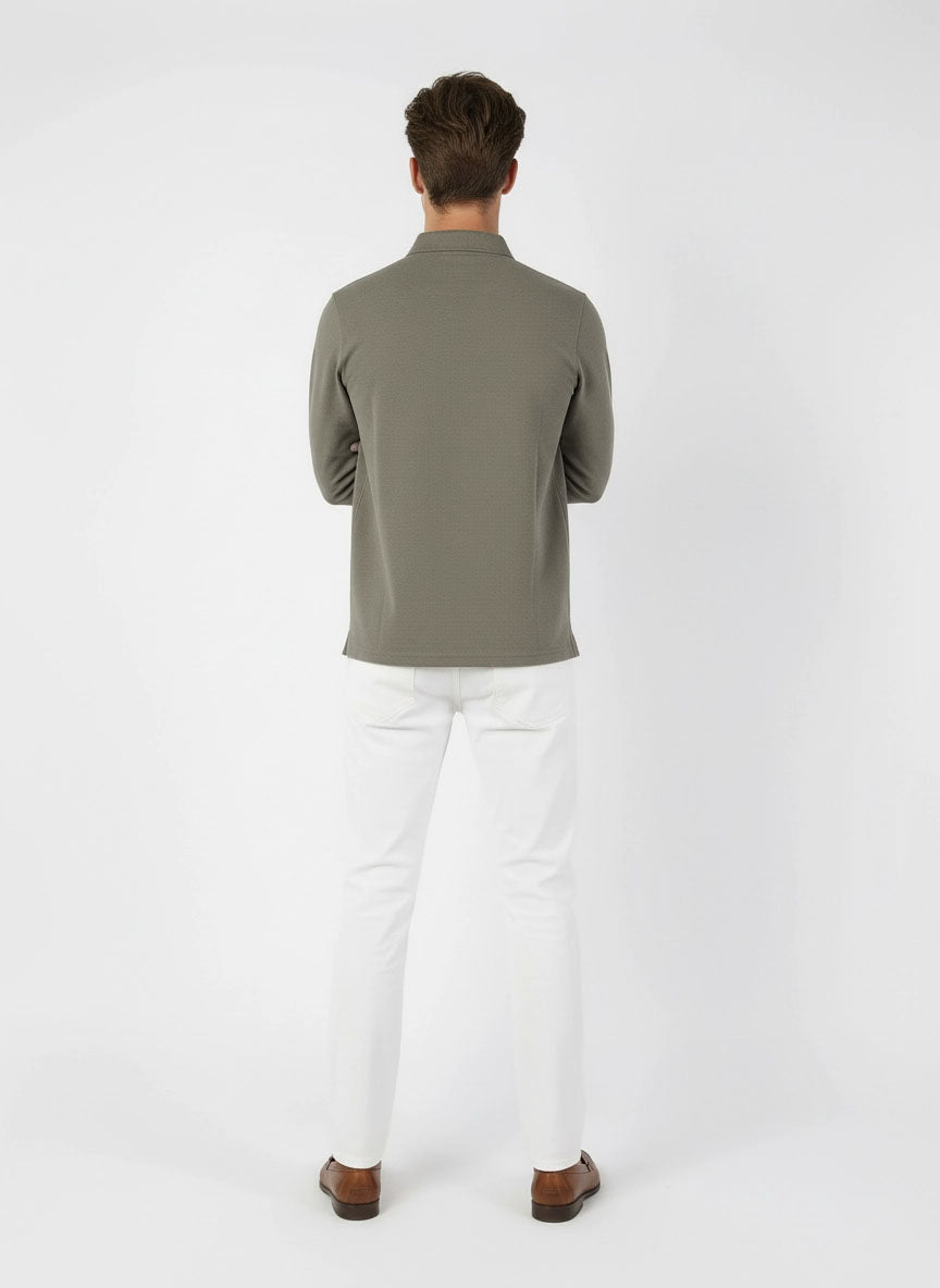 HUMMER MENS LONG SLEEVE POLO T SHIRT [FREE CUT] H0073
