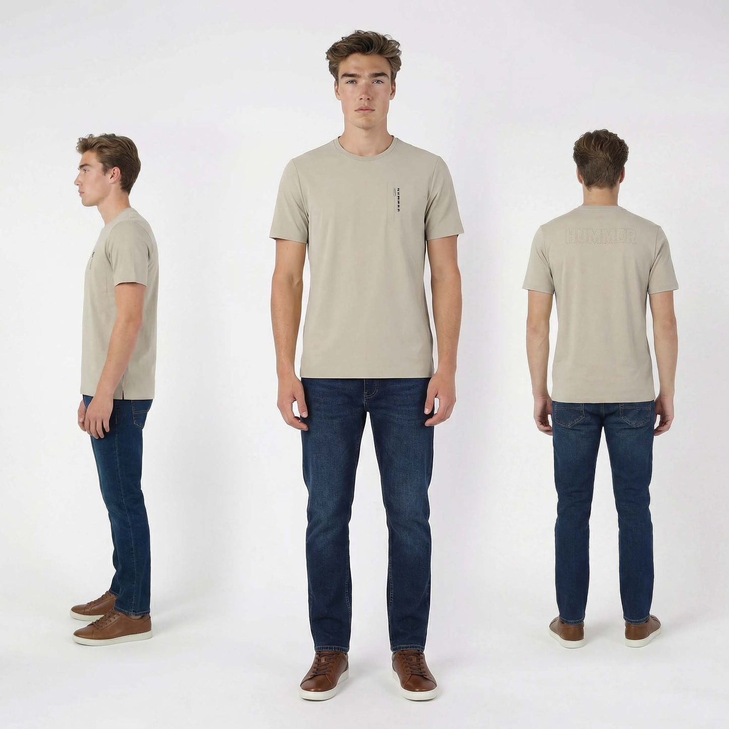 HUMMER MENS SHORT SLEEVE T SHIRT [FREE CUT] H0086