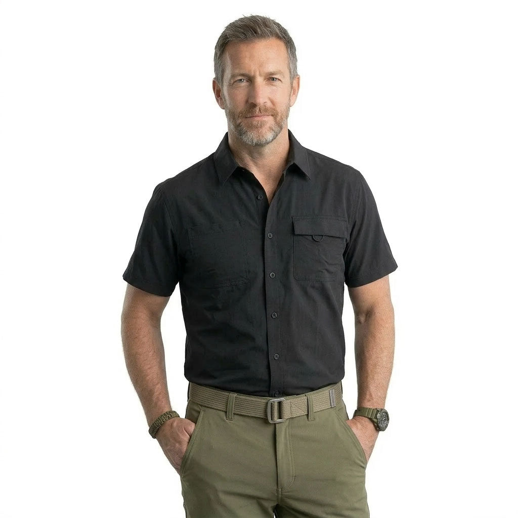 HUMMER MENS CASUAL OUTDOOR SHORT SLEEVE SHIRT [REGULAR FIT] H0107
