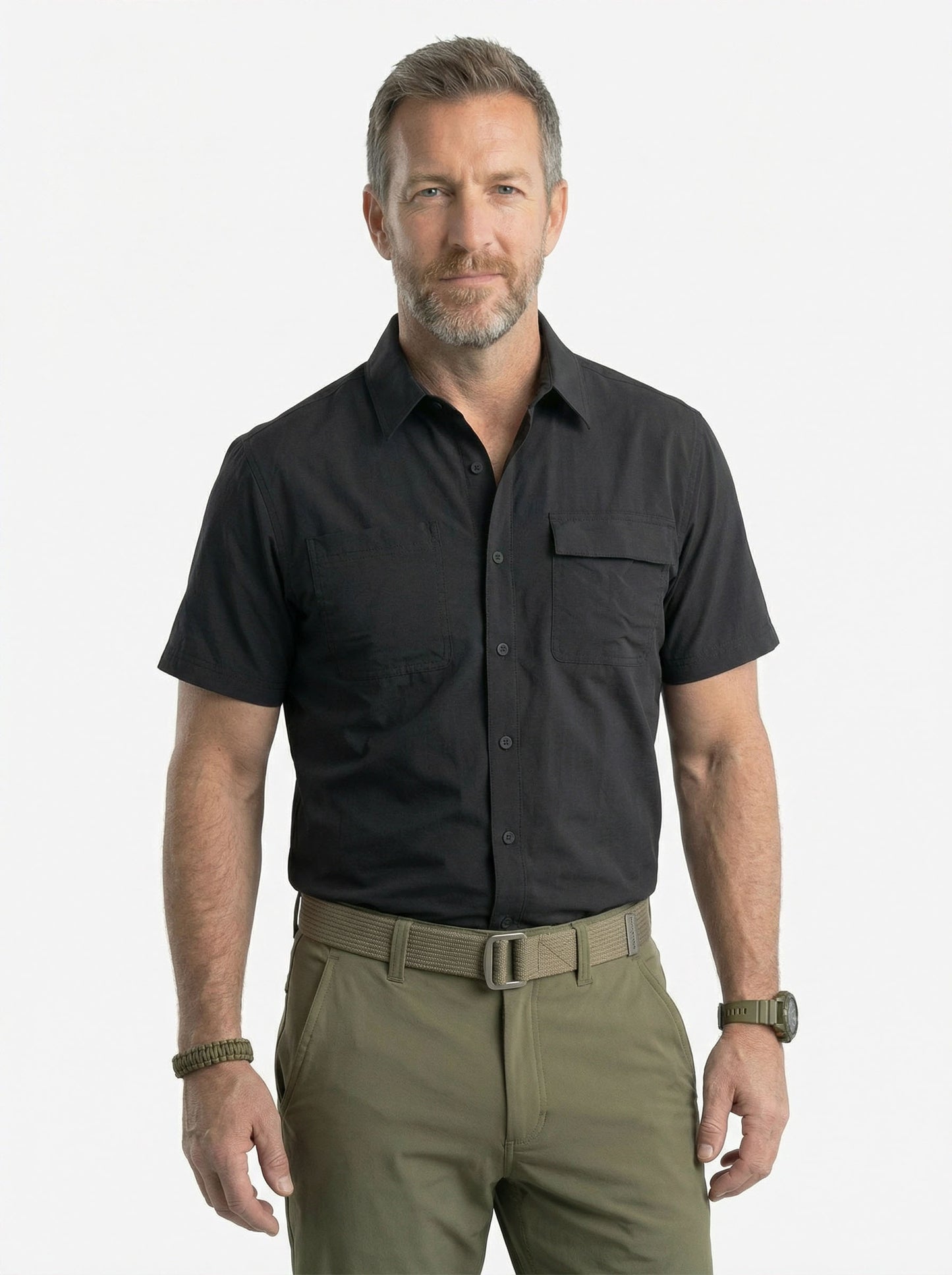 HUMMER MENS CASUAL OUTDOOR SHORT SLEEVE SHIRT [REGULAR FIT] H0107