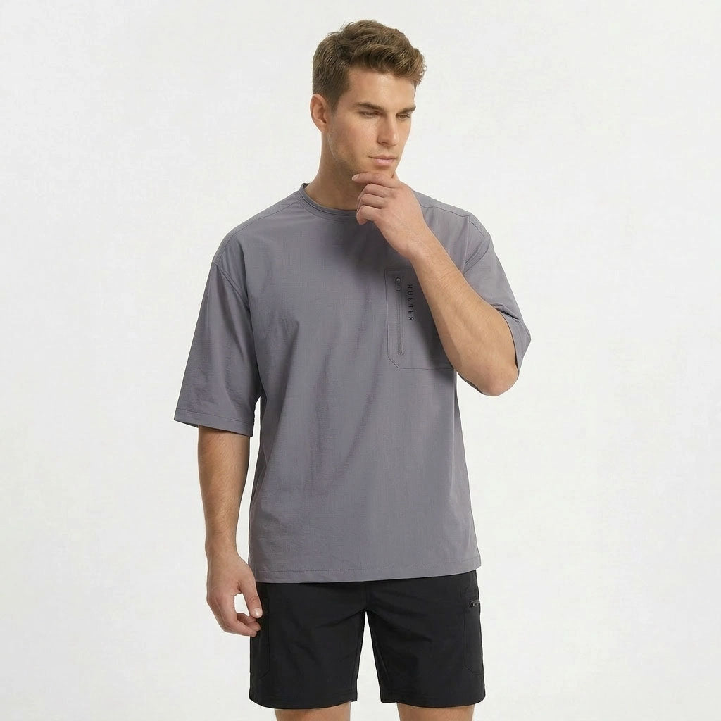 HUMMER MENS CASUAL OUTDOOR SHORT SLEEVE ROUNDNECK T SHIRT [OVERSIZE] H0103