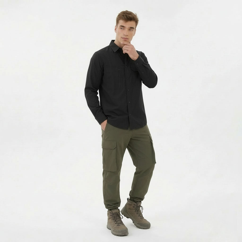 HUMMER MENS CASUAL OUTDOOR LONG SLEEVE SHIRT [REGULAR FIT] H0100