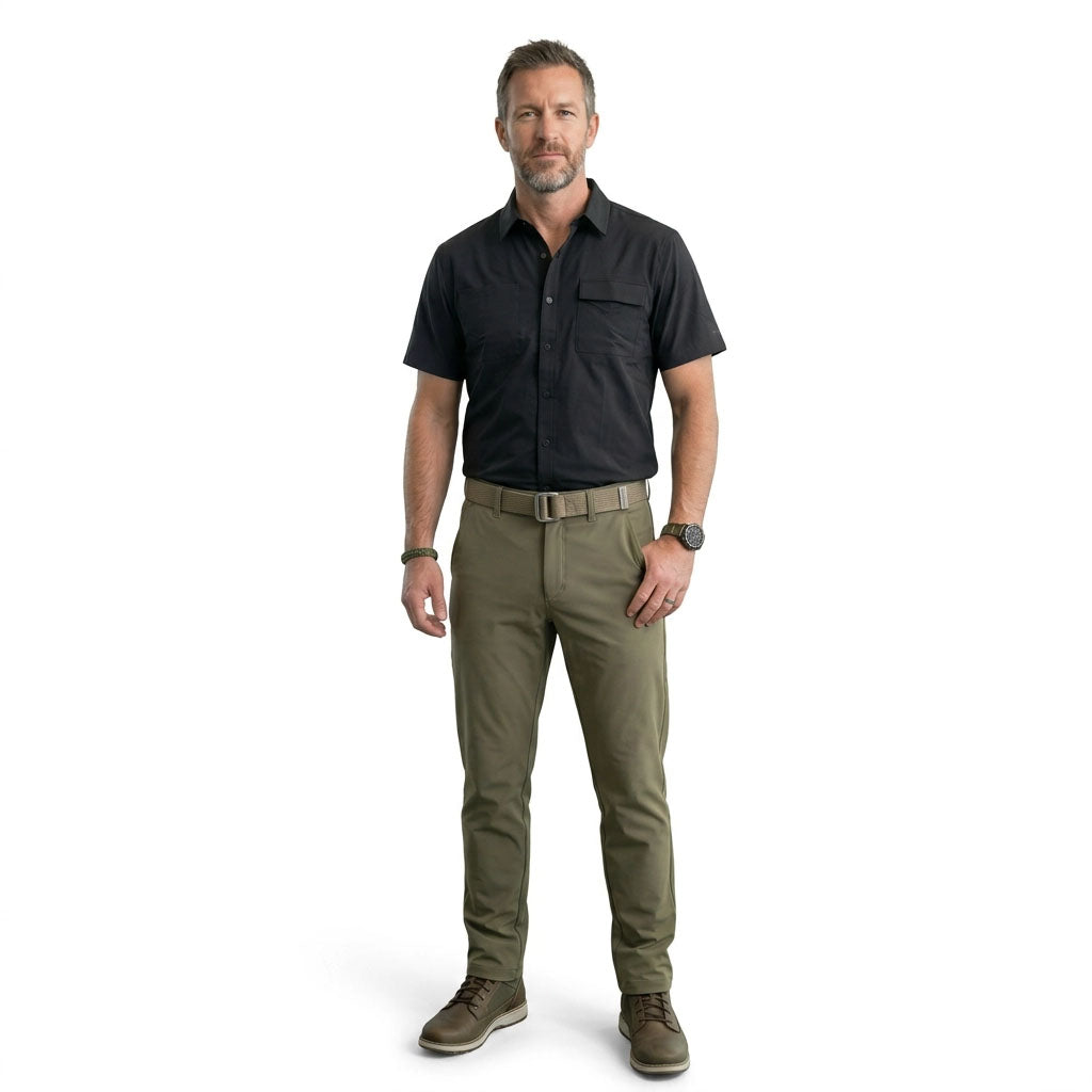 HUMMER MENS CASUAL OUTDOOR SHORT SLEEVE SHIRT [REGULAR FIT] H0107