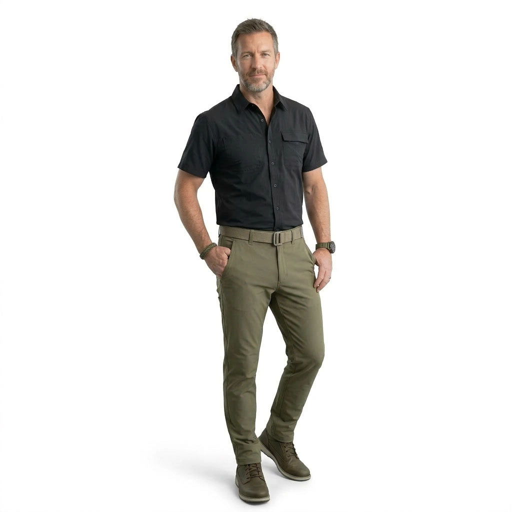 HUMMER MENS CASUAL OUTDOOR SHORT SLEEVE SHIRT [REGULAR FIT] H0107