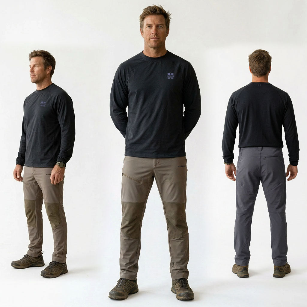 HUMMER MENS CASUAL OUTDOOR LONG SLEEVE SWEATER [OVERSIZE] H0108
