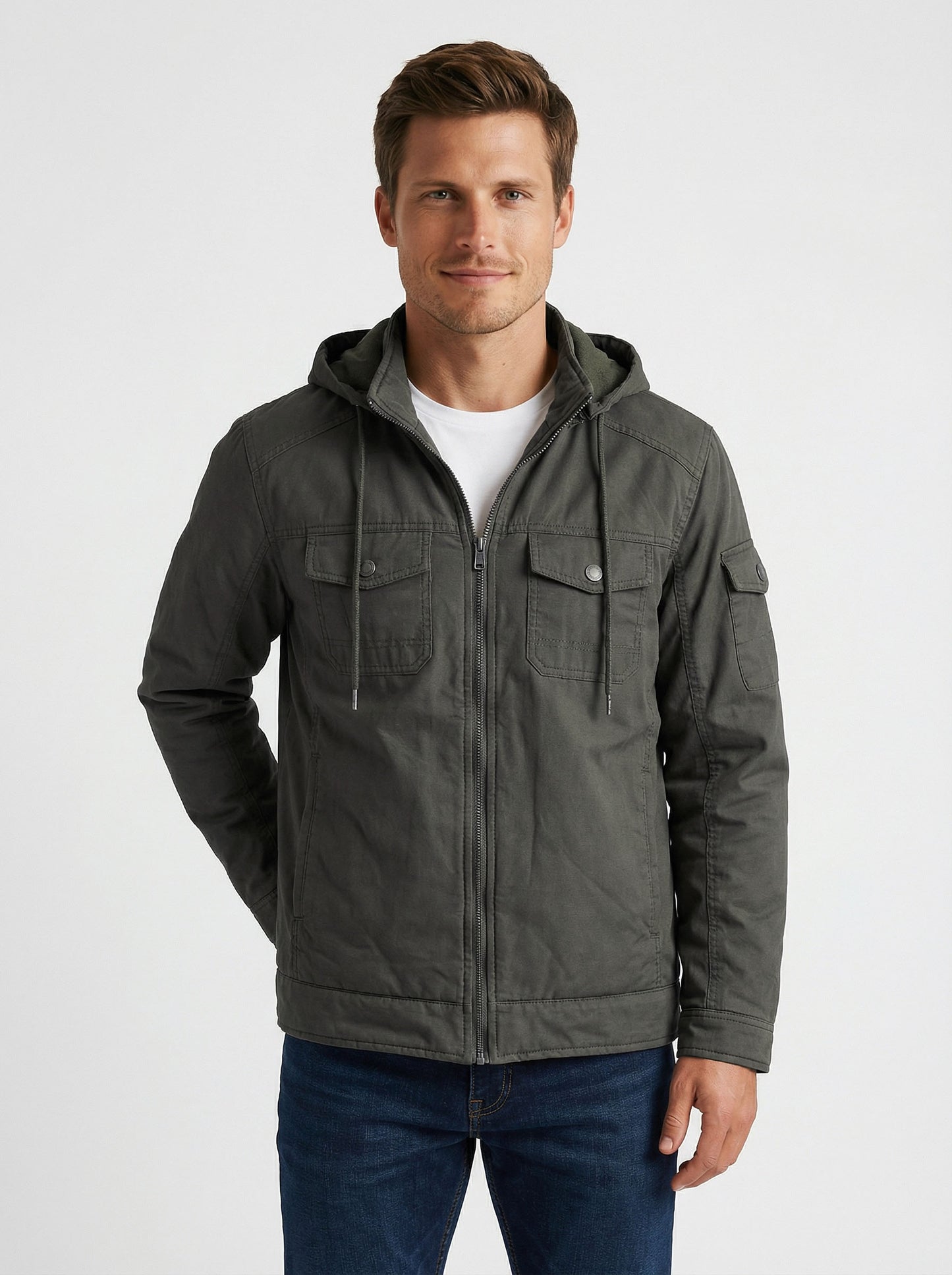 HUMMER MENS LONG SLEEVE HOODED JACKET H0099