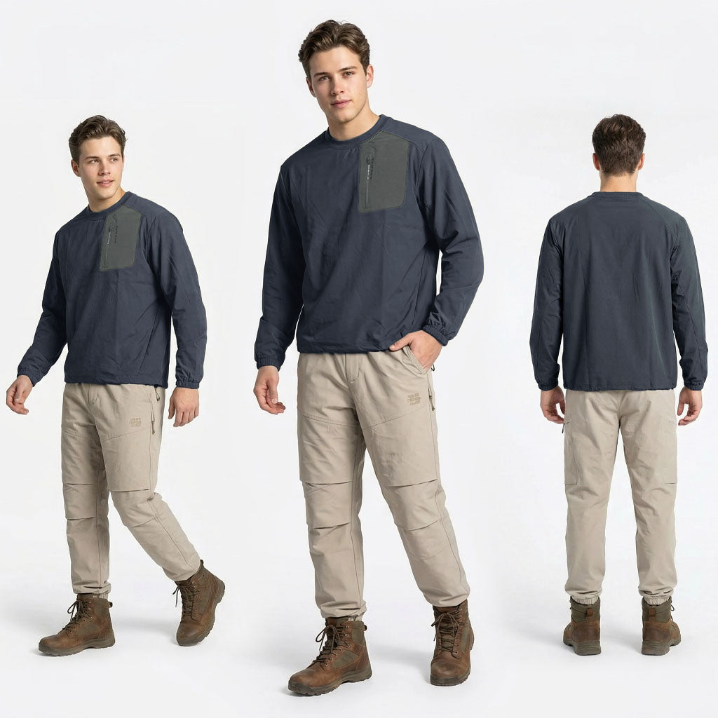 HUMMER MENS CASUAL OUTDOOR LONG SLEEVE SWEATER [OVERSIZE] H0102