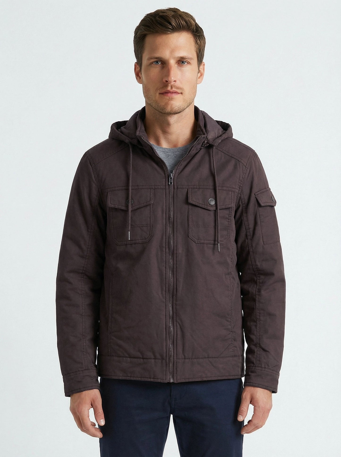 HUMMER MENS LONG SLEEVE HOODED JACKET H0099