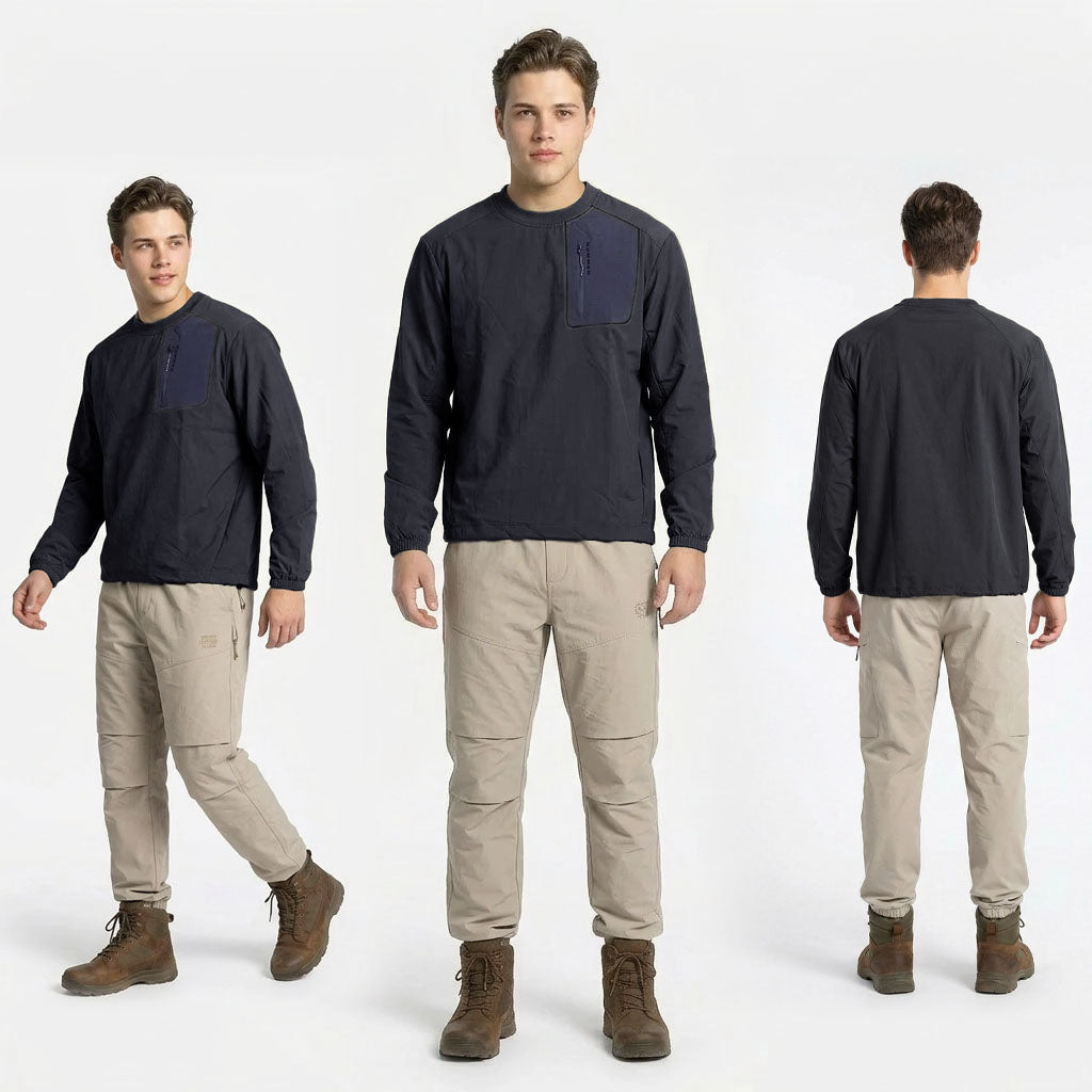 HUMMER MENS CASUAL OUTDOOR LONG SLEEVE SWEATER [OVERSIZE] H0102