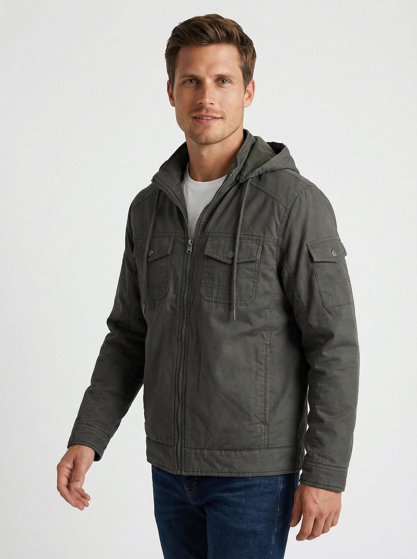 HUMMER MENS LONG SLEEVE HOODED JACKET H0099