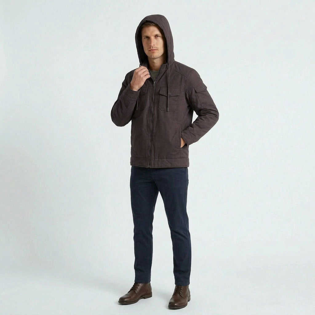 HUMMER MENS LONG SLEEVE HOODED JACKET H0099