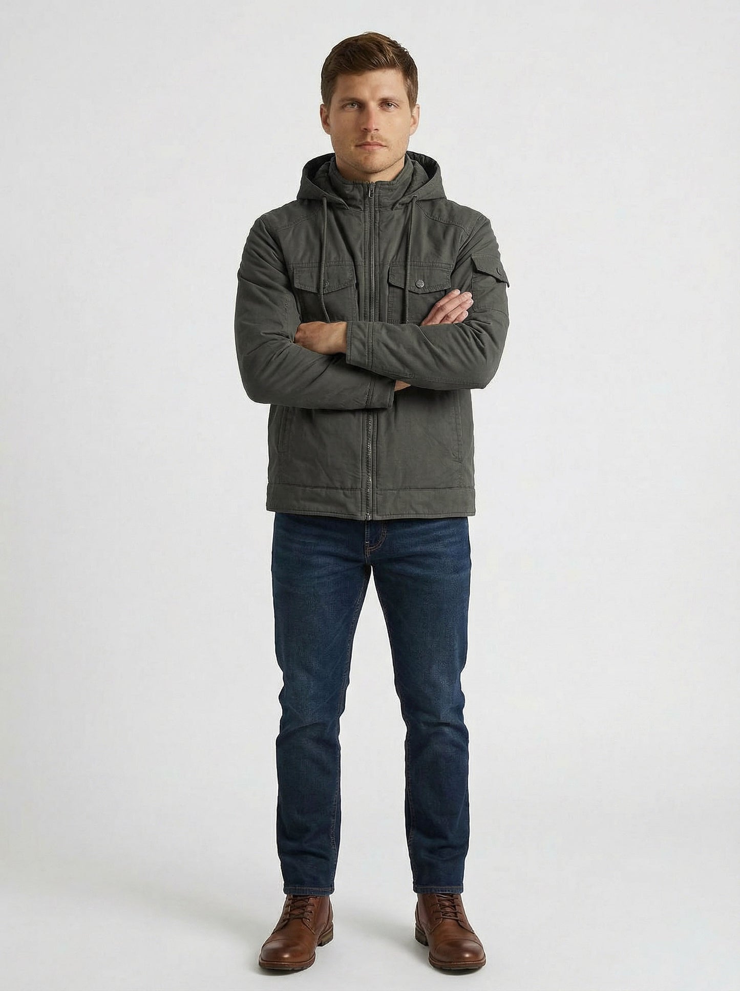 HUMMER MENS LONG SLEEVE HOODED JACKET H0099