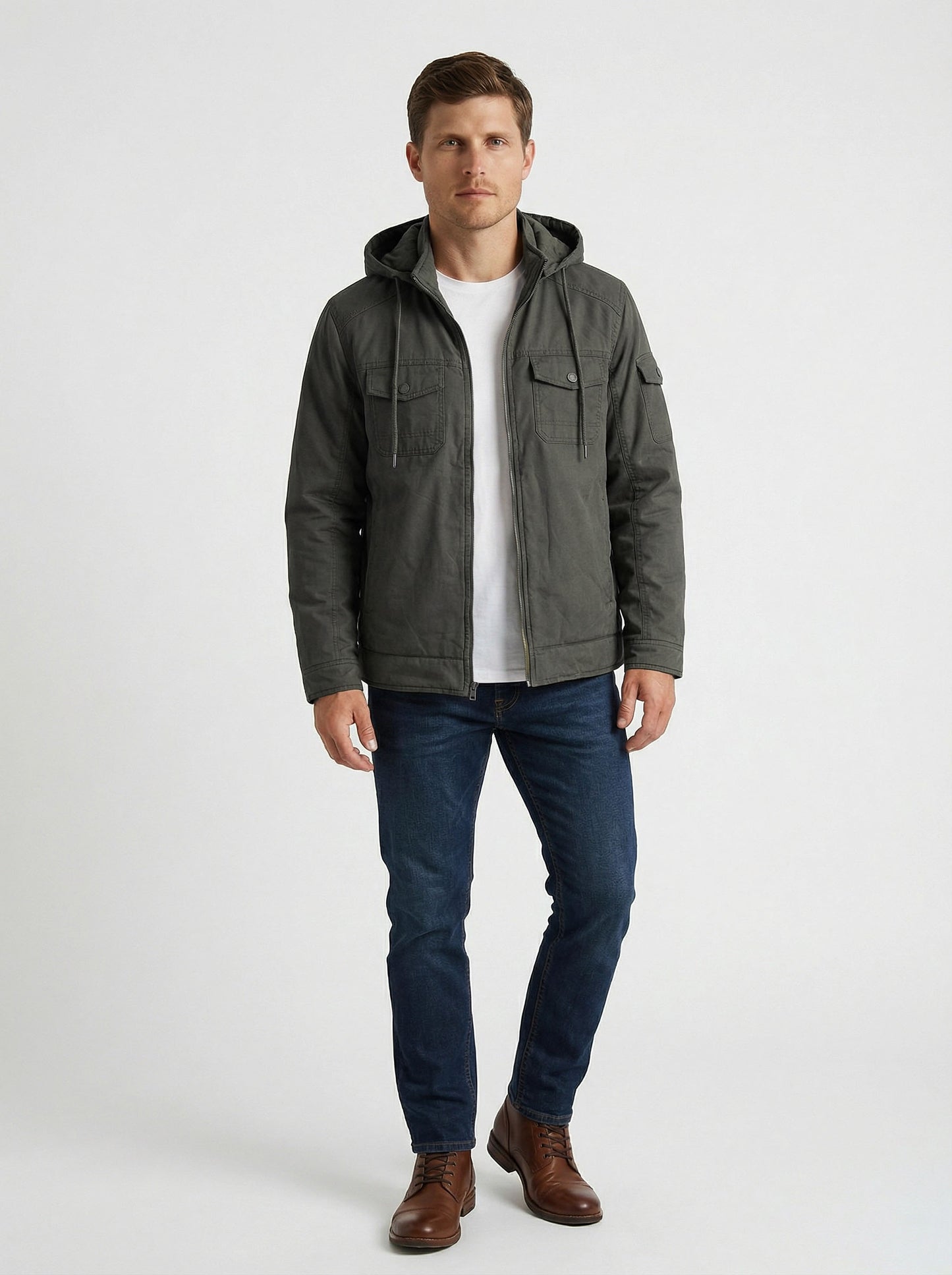 HUMMER MENS LONG SLEEVE HOODED JACKET H0099