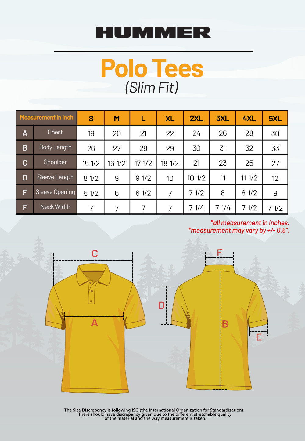 HUMMER MENS SHORT SLEEVE POLO T SHIRT [SLIM FIT] H0110